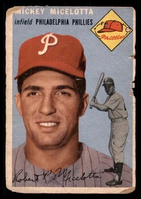 1954 Topps Mickey Micelotta Rookie RC #212 Poor Baseball Card - Image 1 of 2