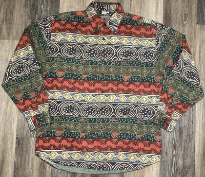The Territory Ahead Shirt Men's Size XL Long Sleeve Western Aztec Cowboy Vintage - Image 1 of 4