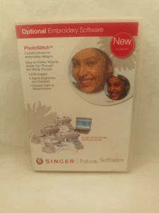 SINGER Futura PhotoStitch Software CE-150 CE-250 CE-350 Embroidery VGC - Picture 1 of 3
