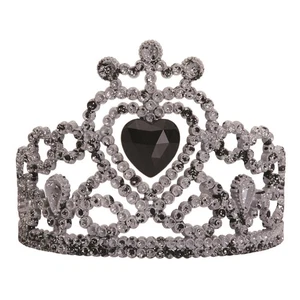 Rubies Zombie Tiara Black Heart Stone Halloween Childs Fancy Dress Crown - Picture 1 of 1