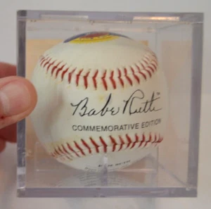 New Yorks Yankees Babe Ruth Commemorative Edition Ball with case & certificate - Picture 1 of 8