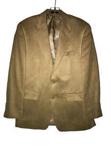 Ralph Lauren Chaps Blazer Jacket Tan Suede Look Size 38R - Picture 1 of 3