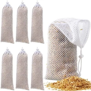 6 Pack Finch Sock Feeder Bird Feeder Seed Sack Mesh Feed Bag for Finch Thistle - Picture 1 of 7