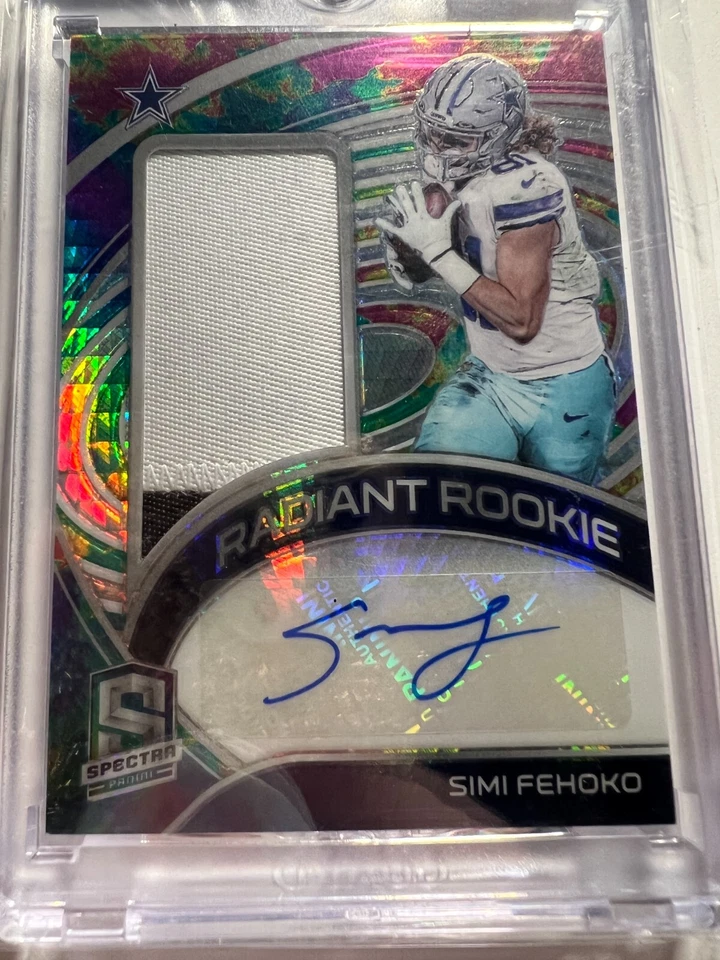 K10,928 - 2021 Spectra Radiant Rookie Patch Auto Celestial #18 Simi Fehoko #/75 - Image 1 of 1