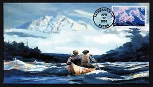 USA, SCOTT # C137, ILLUSTRATED HERITAGE FDC COVER - MOUNT McKINLEY, ALASKA 2001 - Picture 1 of 2