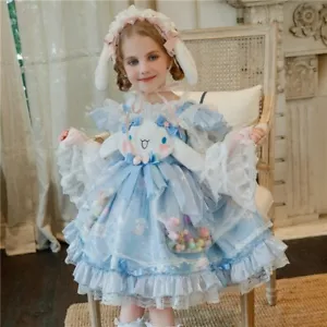 Lolita Cinnamoroll Vestito Principessa Vestiti Bambina Abiti Tracolla Costume - Foto 1 di 11