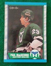 1989-90 O-Pee-Chee Hockey Card #183 PAUL MacDERMID Hartford Whalers
