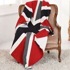 Union Jack Luxury Wool Throw Blanket British Flag Print Warm Soft Heavy Classic