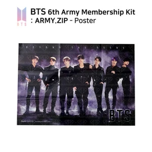 BTS Bangtan Boys 6th Army Official Goods POSTER V Jimin Jungkook Suga KPOP K-POP - Picture 1 of 2