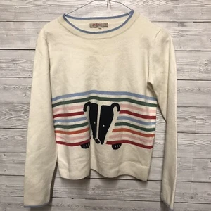 Cath Kidston Girls Cream Wool Jumper Dog Size Medium M New - Picture 1 of 5
