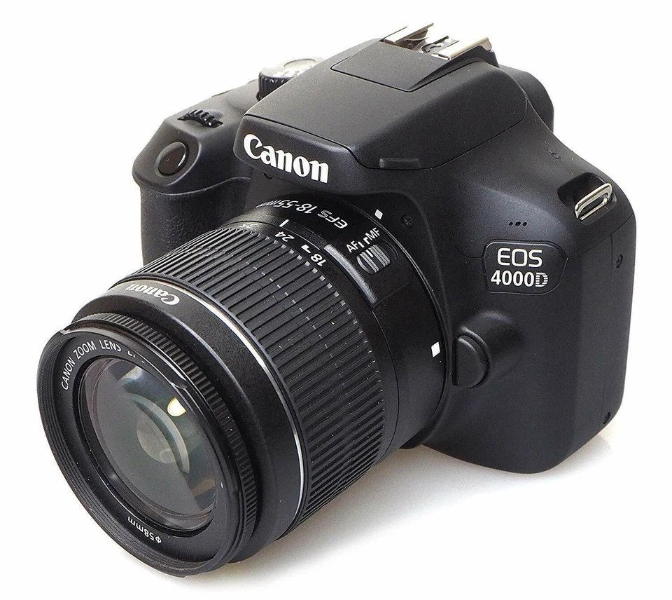 Canon EOS 4000D 18.0 MP Digital SLR Camera - Black - Image 1 of 1