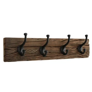 FeineHeimat Wand Garderobe Solea aus Recyceltem Holz, Eisen ca. 56 cm - Bild 1 von 4