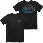 Busch Light Neon Sign Logo Front And Back Print T-Shirt Black