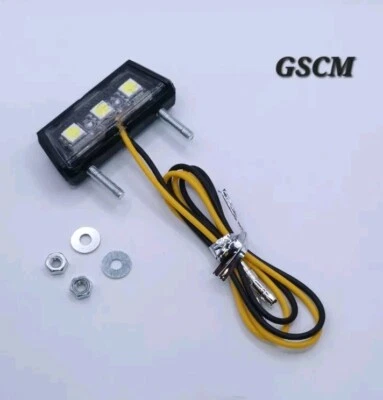 Universal Number Plate Motorbike Motorcycle White LED Lights - Image 1 of 4