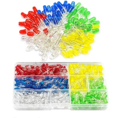 5 Colores 500 Piezas 5mm LED Diodo Luces Surtido Kit Paquete Pequeñas Luces LED para Hágalo Usted Mismo Foto 1 de 4