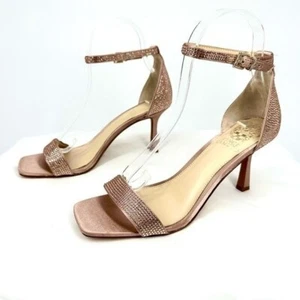 Vince Camuto | Women’s 8 Enella Rhinestone Strappy Stiletto Sandals - Picture 1 of 9