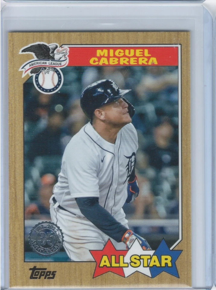 2022 Topps 87 throwback 35th Miguel Cabrera All Star Detroit Tigers 87AS-19 - Image 1 of 1