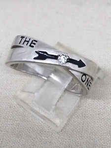 Sz 10 Criss Cross Ring Arrow Wedding Band THE ONE Imprinted Vancaro 7-10 - Picture 1 of 5
