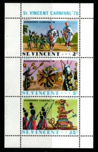 ST.VINCENT SG480a 1976 KINGSTOWN CARNIVAL BOOKLET PANE MNH - Picture 1 of 1