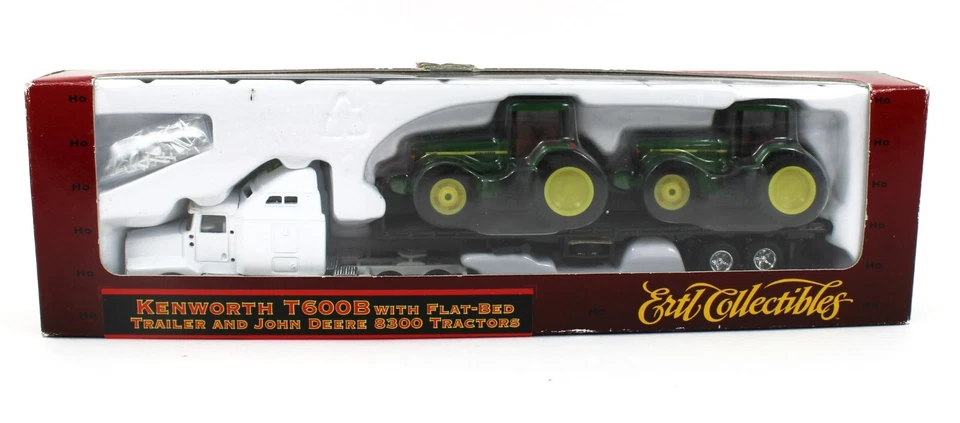 ERTL 1:87 HO SCALE *JOHN DEERE* (2) Model 8300 Tractor Kenworth T680B Semi Truck - Image 1 of 1