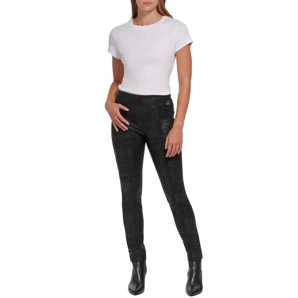 Calvin Klein Leggings Ponte Repujado Mujer’s Talla XS Negros Nuevos Foto 1 de 4