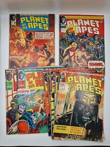 x9 Vintage Planet Of The Apes #1-65 UK Marvel Comics  (No Poster) Bundle