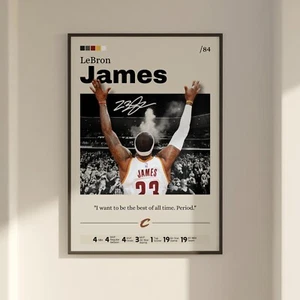 LeBron James Poster, Cleveland Wandbild, Basketball Druck, James Print - Bild 1 von 10