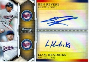 2011 Bowman Sterling Ben Revere Liam Hendriks Dual Autograph Card #'d /99 Twins