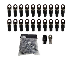 20 x XS Power Black 4 AWG 10.5MM Ring Terminals Nickel Plated XS-RT4L-BK - Picture 1 of 4