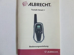 ALBRECHT PMR TECTALK SMART PLUS ORIGINAL OPERATING MANUAL ENGLISCH AND GERMAN - Zdjęcie 1 z 1