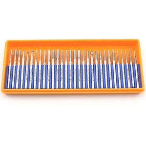 30Pcs Diamond Grinding Bits Set Carving Burrs Rotary Bits Jewelry Tool for Stone - Picture 1 of 13