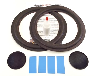 MW AUDIO Acoustic Research AR-2ax 10" Woofer Refoam Kit Speaker Foam Repair w/ Dust Caps!