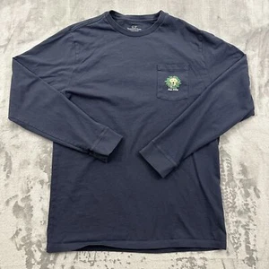 Vineyard Vines Shirt Kids Size Medium Blue Happy Holidays Long Sleeve Tee Dog - Picture 1 of 10