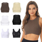 Womens Basic Sleeveless Vest Crop Tank Tops Casual Basic Camisole T-shirt Blouse