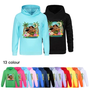 Kids Boys Girls Moana Maui Cosplay Casual Hoodie Jumper Long Sleeve Pullover Top - Picture 1 of 51