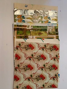 Vintage Wrapping Paper Gifts Crafts Nostalgia Ephemera 10 Sheets Men Floral Baby - Picture 1 of 6
