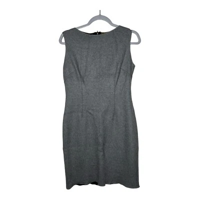 Vestido de cachemir Lela Rose para mujer 6 gris funda reversible silencioso de lujo minimalista Foto 1 de 4