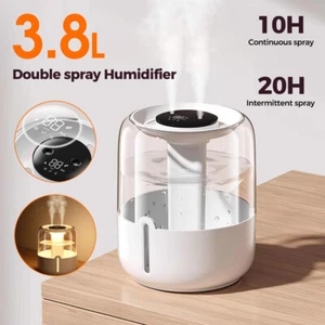 3.8L Ultrasonic Air Humidifier Desktop Mist Diffuser LED Light USB with 3 Modes - Picture 1 of 14