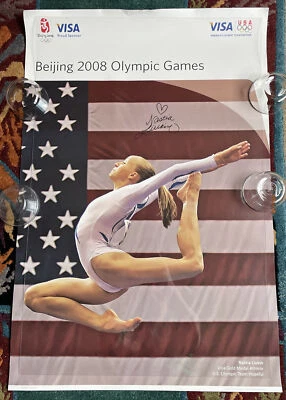 Póster firmado por la medallista de oro de los Juegos Olímpicos de Beijing 2008 Nastia Liukin Foto 1 de 4