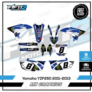 Yamaha YZF250 2011 2012 2013 Motocross Graphics Kit Decals Stickers MX - Picture 1 of 1