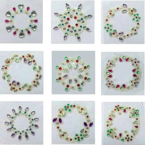 Body Tattoo Bollywood Belly Dance Navel Sticker Rhinestone Body Jewelry Indian - Picture 1 of 18