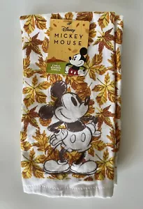 Disney Mickey Mouse Fall Autumn 2 Pack Hand Bath Towels Leaves Falling Multi NEW - Picture 1 of 1