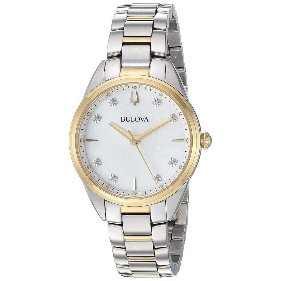 Bulova Sutton White Mother of Pearl Women's Watch - 98P184