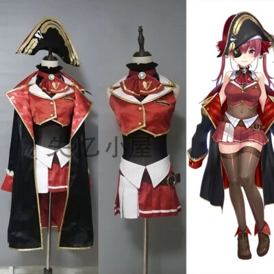 NUEVO Anime VTuber Hololive Houshou Marine Capitán Uniforme Vestido Lindo Traje  Foto 1 de 4