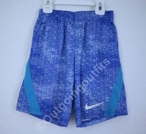 Nike Dri-Fit Boy's Actives Blue Shorts Size 7/L - Picture 1 of 9