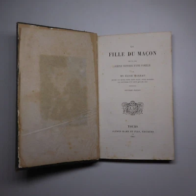 N23.149 La fille du maçon 1865 Elise Moreau littérature française illustré roman - Photo 1/4