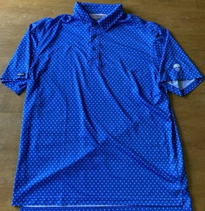 Straight Down Golf Poloshirt Herren XL Flamingo Print Performance Stretch - Bild 1 von 10