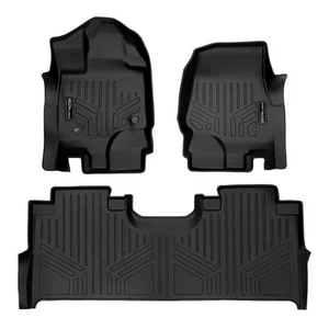 Smartliner Black 1st & 2nd Row Floor Liners for Ford F-150 - Picture 1 of 7
