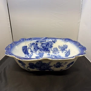 Antikes Fußbad Doulton Burslem Flow blau um 1886-1902 England - Bild 1 von 10