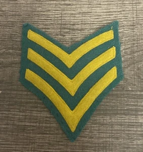 CHEVRON SERGEANT MILITARY ARMY NAVY RANK STRIPES TACTICAL IRON ON PATCH - Picture 1 of 2